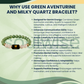 Gemini (Mithun Rashi) Zodiac Bracelet – Natural Green Aventurine & Clear Quartz Crystal Bracelet for Growth, Clarity & Positive Energy