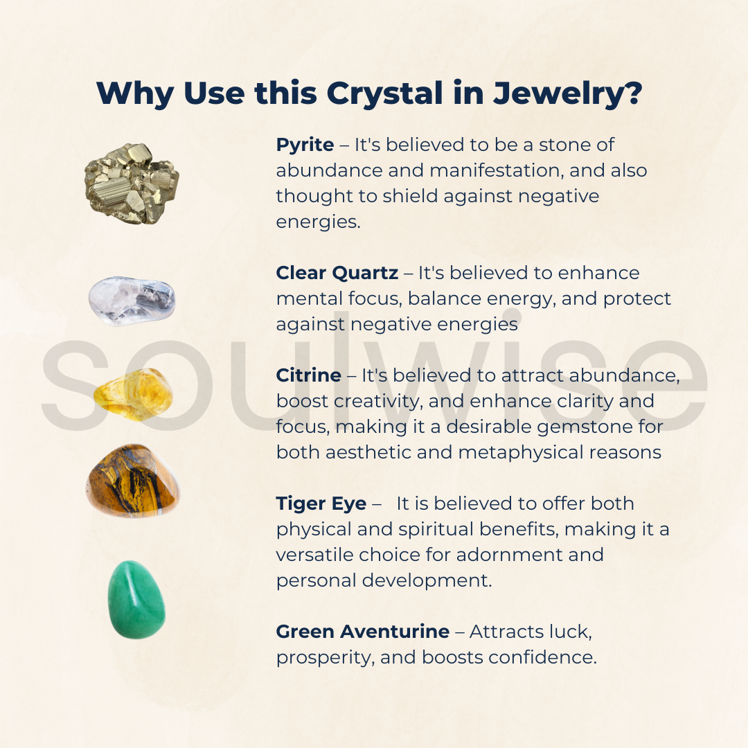 Money Magnet Bracelet, (Tiger eye,Citrine,Pyrite, Clear Quartz and Green Aventurine ).