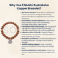 Om Rudraksha Bracelet – Natural Rudraksha Beads with Om Charm | Spiritual Protection, Meditation & Positive Energy Bracelet for Men & Women