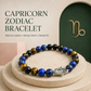 Capricorn Zodiac Crystal Bracelet with Hamsa Hand Charm – Certified Natural Multi-Stone 8mm Beads