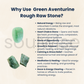 Raw Green Aventurine Crystal Set of 2 – Natural Healing Stones for Luck, Prosperity & Heart Chakra Energy