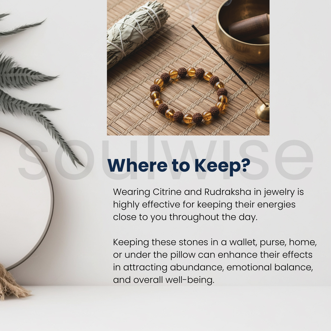 Citrine-Rudraksha 10mm bracelet | | 📿𝗦𝗵𝗿𝗮𝘃𝗮𝗻 𝗦𝗽𝗲𝗰𝗶𝗮𝗹📿