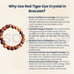 Red Tiger Eye Bracelet 10mm – Natural Healing Crystal Beads for Grounding, Protection & Confidence | Energy Balance Stone