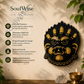 Black & Gold Bhairava Wall Mask | Kirtimukha Guardian Face Wall Hanging for Home & Temple Decor