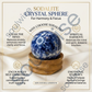 Sodalite Crystal Sphere (50–55mm) with Wooden Stand – Natural Healing Stone for Meditation, Mental Clarity, Focus & Spiritual Balance