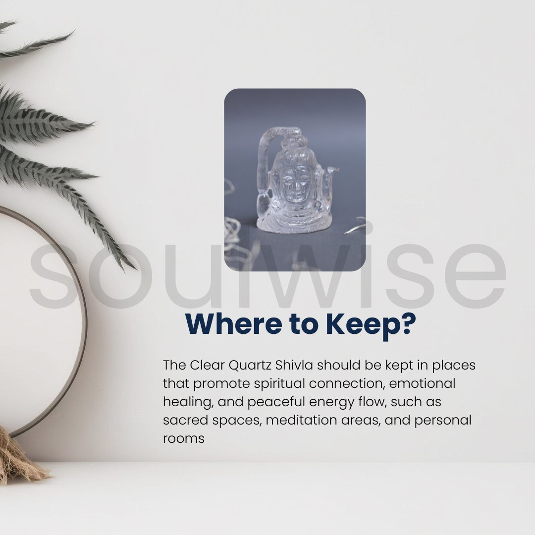 Clear Quartz Shiva Statue – 3 Inch Natural Sphatik Shiv Murti for Pooja, Meditation, Vastu & Spiritual Decor.