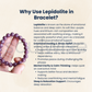 Lepidolite Bracelet 8mm – Natural Healing Crystal Beads for Stress Relief, Emotional Balance & Inner Peace | Unisex