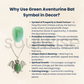 Green Aventurine Bat Symbol Pendant – Natural Crystal Necklace for Luck, Protection & Heart Chakra Energy – Unisex Spiritual Jewelry