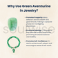 Green Aventurine Bracelet with Angel Charm – Natural Crystal Beads for Luck, Prosperity & Healing – Stretch Bracelet for Women & Men – Spiritual Gift Jewelry