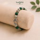 Scorpio Zodiac Crystal Bracelet with Hamsa Hand Charm – Certified Labradorite & Malachite 8mm Beads