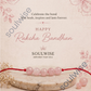 Rose Quartz 5 Beads Rakhi – Natural Crystal Rakhi for Love, Harmony, Emotional Healing & Positive Energy