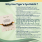 Tiger Eye 5 Beads Rakhi – Natural Crystal Rakhi for Courage, Confidence, Protection & Success