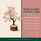 Rose Quartz Crystal Tree 8 Inch – Pink Gemstone Tree for Home Décor, Office Desk, Self-Love Symbolism & Gifting