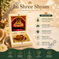 Jai Shree Shyam Golden Paduka Temple Box with Photo Frame – Khatu Shyam Ji Spiritual Décor & Divine Blessings Showpiece for Home, Office & Pooja Room (3x3 Inch)