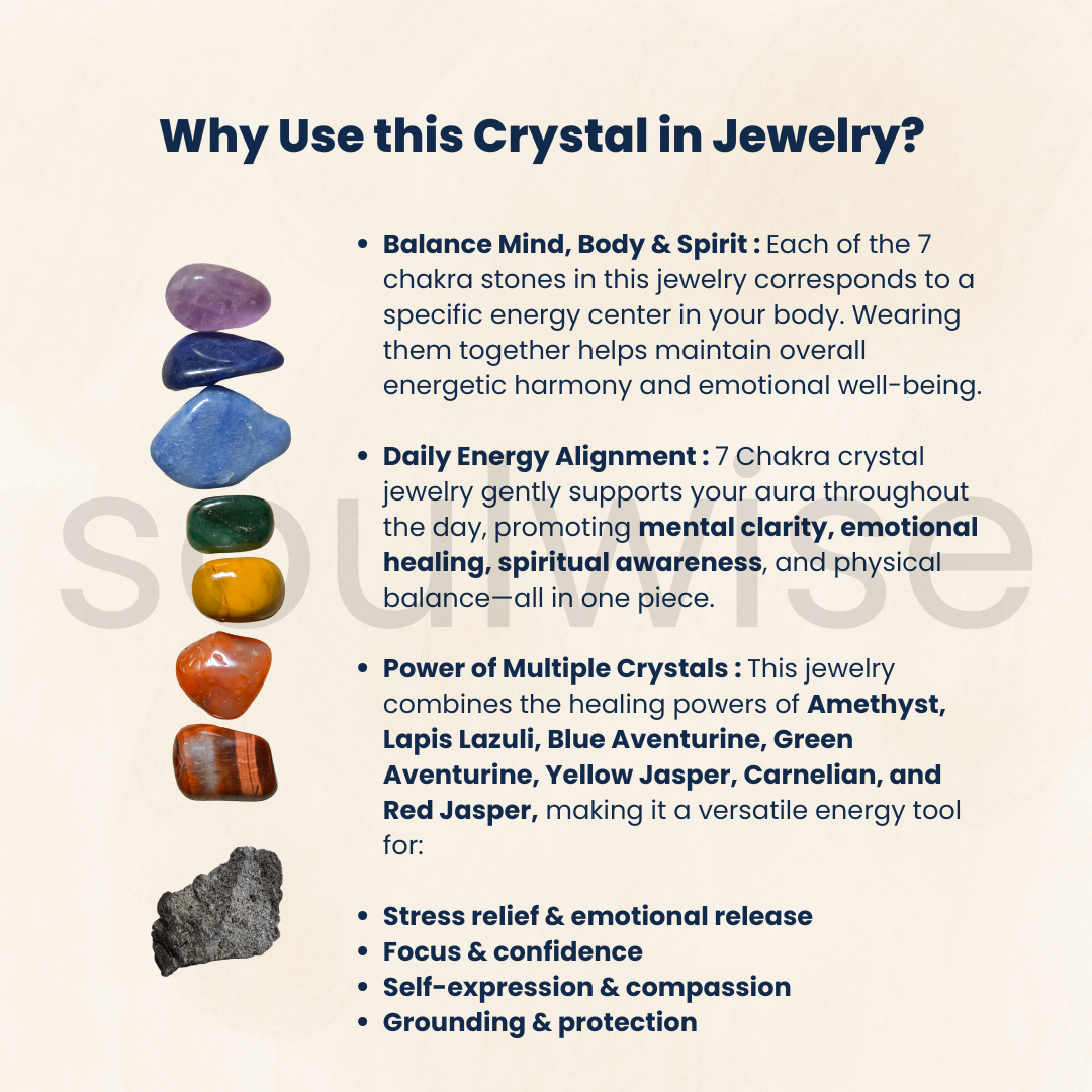 Natural Lava Stone 7 Chakra Bracelet – 10mm Genuine Gemstone Beads | Reiki Energy Healing, Meditation & Yoga Bracelet .