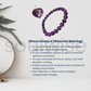 Natural Amethyst Crystal Bracelet (8mm) & Heart-Shaped Pendant Necklace Set – Healing, Protection & Spiritual Balance