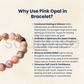 Pink Opal 10mm Crystal Beaded Bracelet for Men & Women – Natural Stone for Emotional Healing, Love & Heart Chakra Balance