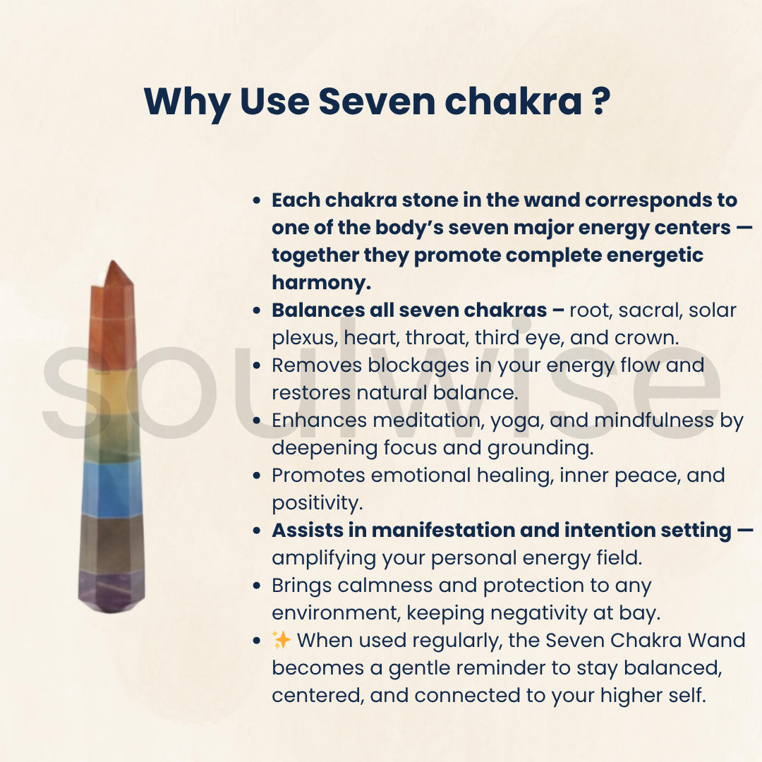 even Chakra Crystal Tower – Natural Gemstone Healing Energy Point Wand for Reiki, Meditation, Chakra Balancing & Home Décor (Approx 5-6 Inches)