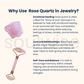 Soulwise Crystal Facial Massage Tools – Rose Quartz Bracelet & Rose Quartz Face Roller for Her | Ideal Gift for Birthday, Anniversary, Valentine's Day | Relaxation & Skincare Combo for Sister