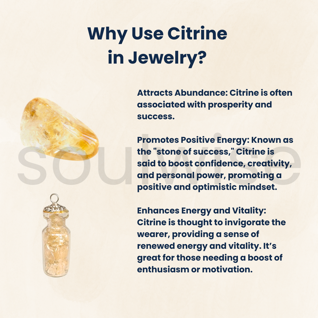 Citrine Chip Bottel Pendant – Tiny Crystal Bottle Necklace Charm for Positive Energy & Protection