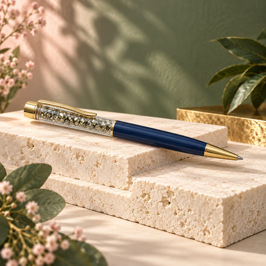 Pyrite Ball Pen – Crystal Ballpoint Pen for Office, Journaling & Thoughtful Gifting