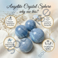 Angelite Natural Healing Crystal Sphere – Reiki Energy Stone for Inner Harmony, Peace, Emotional Balance & Spiritual Wellness