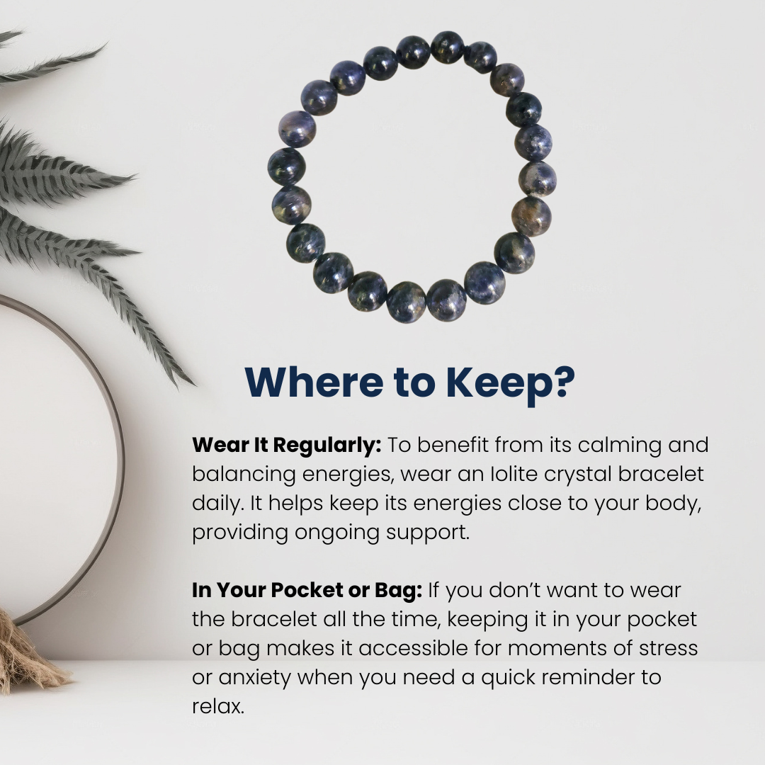 Iolite Crystal Bracelet