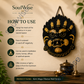 Black & Gold Bhairava Wall Mask | Kirtimukha Guardian Face Wall Hanging for Home & Temple Decor