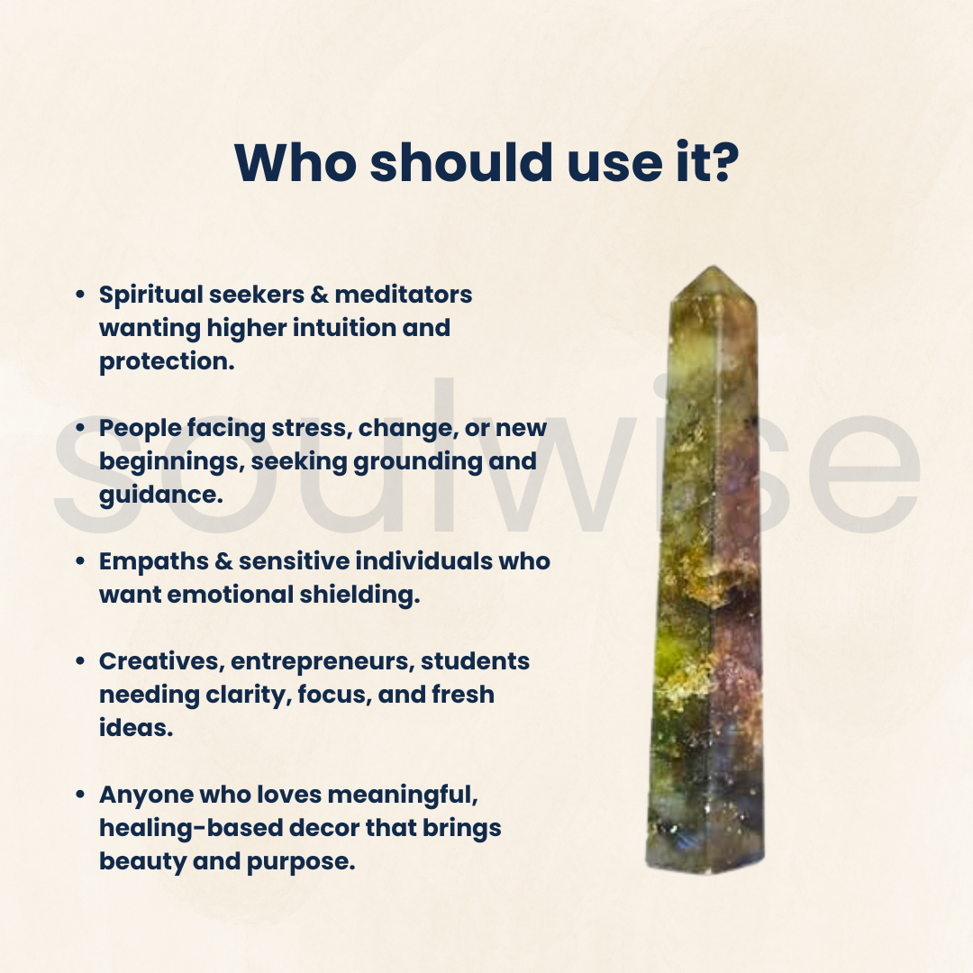 Labradorite Pencil Tower 4.5 Inch – Natural Healing Crystal