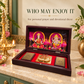 Diwali Spiritual Gift |Laxmi Ganesha Pocket Temple with Laxmi Yantra, Ganesh antra, & Charan, Gold Plated, 1 Piece 8"x5", Diwali Gift & Home Decor