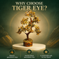 Tiger Eye Crystal Tree 8 Inch – Golden Brown Gemstone Tree for Home Décor, Office Desk & Spiritual Gifting