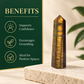 Natural Tiger Eye Crystal Pencil – Healing Gemstone Point for Protection, Confidence, Courage, Wealth, Prosperity, Reiki, Meditation, Chakra Balancing & Positive Energy