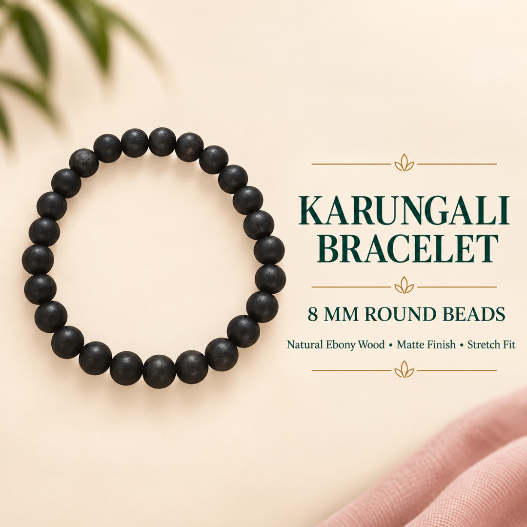 Original Karungali Bracelet 8mm – Certified Wooden Bead Spiritual Jewellery for Men & Women