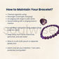 Natural Amethyst Crystal Bracelet (8mm) & Heart-Shaped Pendant Necklace Set – Healing, Protection & Spiritual Balance