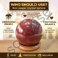 Red Jasper Crystal Sphere (50–55mm) with Wooden Stand – Natural Healing Crystal Ball for Reiki, Meditation, Chakra Balancing & Home Décor