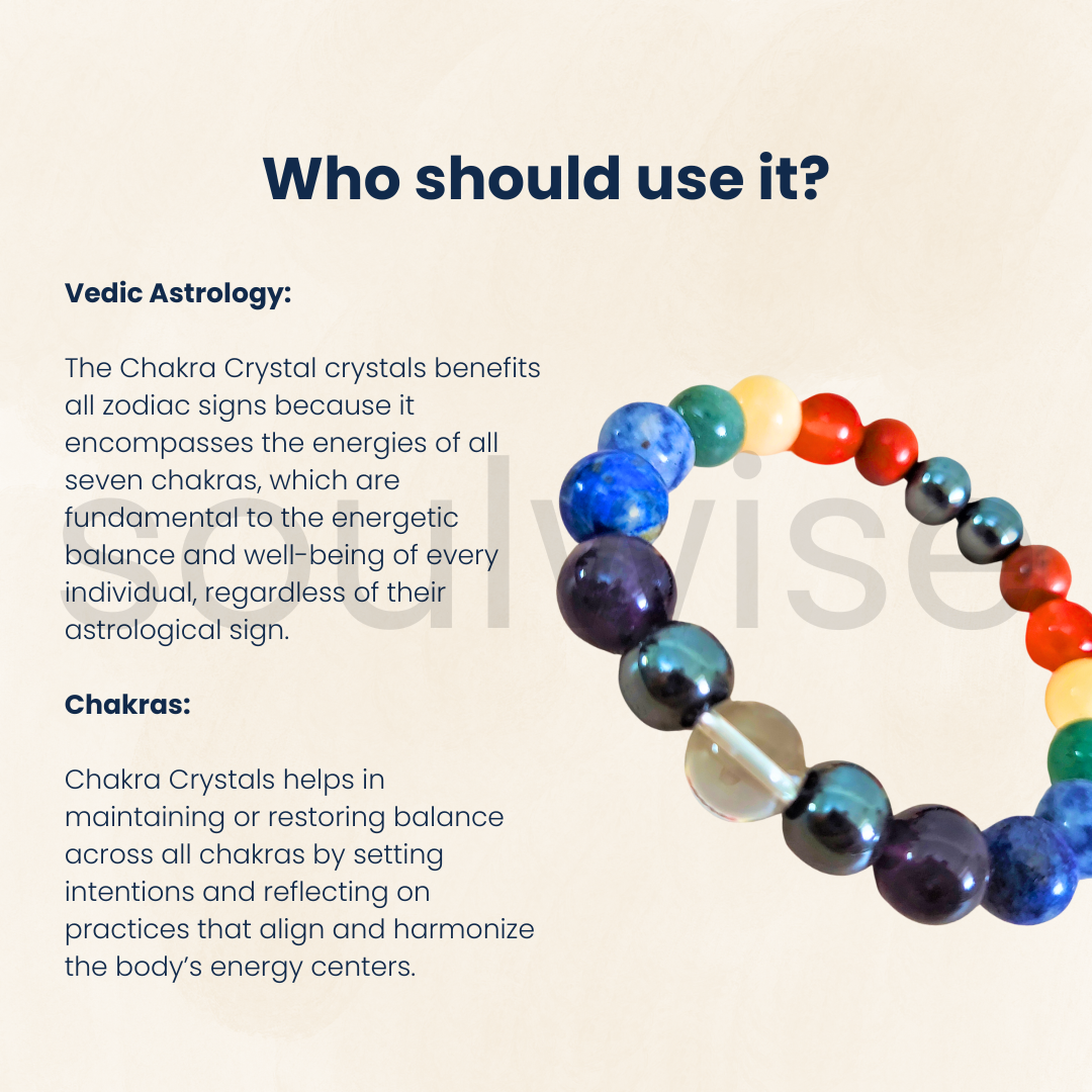 7 चक्र हीलिंग क्रिस्टल ब्रेसलेट 10 मिमी