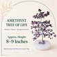 Amethyst Tree of Life  Symbol of balance, peace, and spiritual growth. Handcrafted with natural amethyst chips and a crystal base(8Inch).