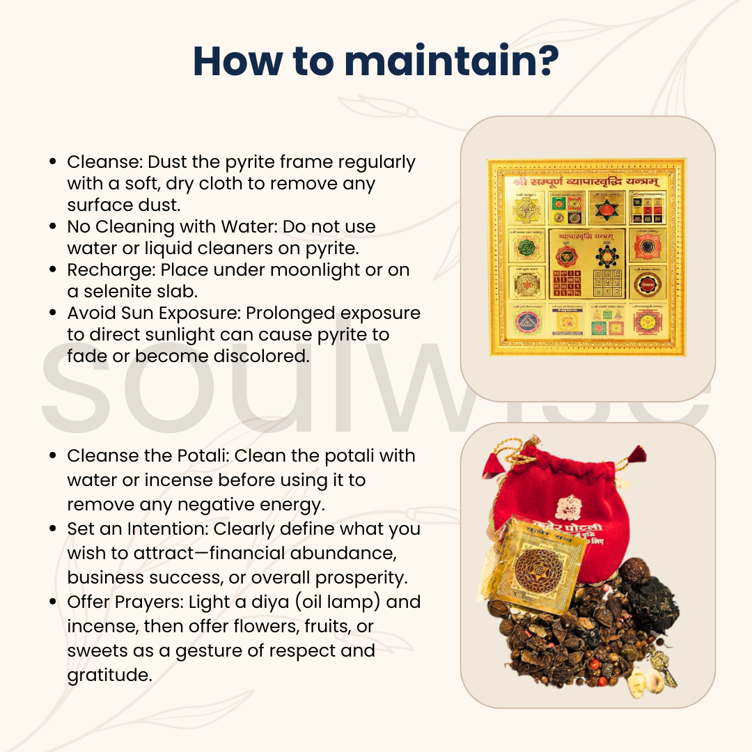 Diwali Kuber Potli & Vyapar Vridhi Yantra Combo | Energized Pooja Items for Wealth, Prosperity & Business Growth | Diwali Pooja Special Gift | Vastu Items for Home & Office