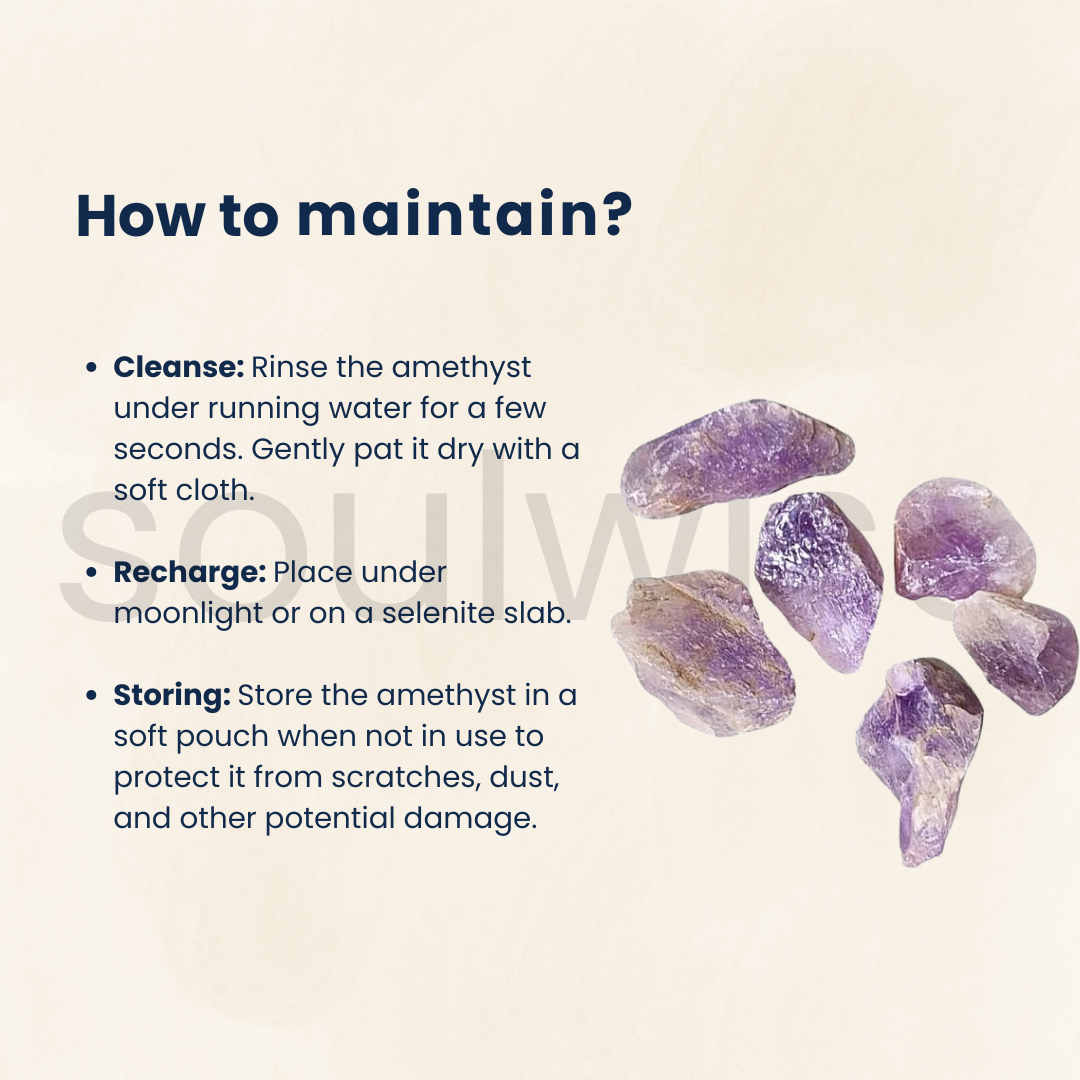 Soulwise Amethyst Natural Crystal Healing Stone – Raw Rough Unpolished Gemstone for Reiki, Meditation, Chakra Balancing & Energy Cleansing – Spiritual Crystal for Home Décor (300 g)