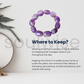 Soulwise Natural Amethyst Tumble bracelet for good relationship, happiness, health, and wealth, healing Crystal for Peace, Chakra Healing, and balancing