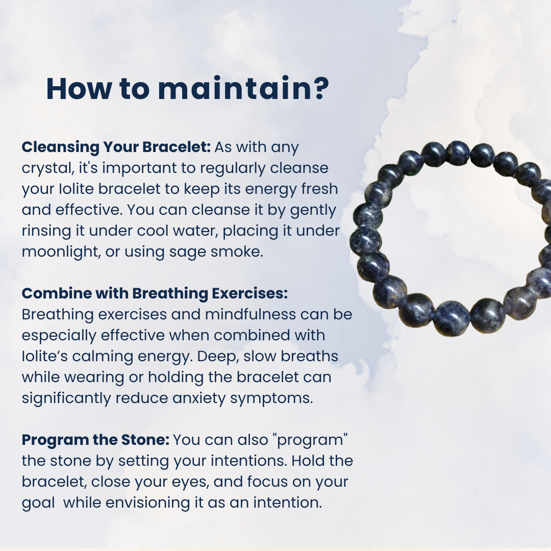 Iolite Crystal Bracelet