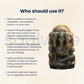 5 Mukhi Ganesh Labradorite Idol – Natural Healing Stone Statue for Protection, Intuition & Prosperity.