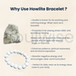 Howlite Crystal Bracelet 8mm for Women & Men – Natural Stone for Calmness, Peace & Stress Relief