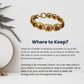 5 Mukhi Rudraksha Gold Tone Bracelet, Certified