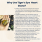 Tiger's Eye Healing Crystal Heart-Shape Decor for Confidence, Prosperity, attracting Wealth and Success, Valentine Gift Housewarming (Tiger Eye)