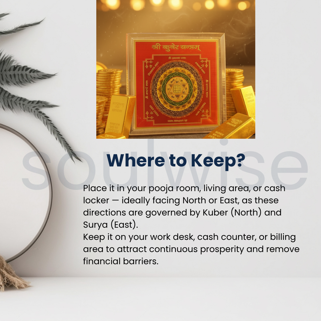 Auspicious Diwali Gift for Abundance & Success | Shree Kuber Yantra for Wealth & Prosperity | Energized Gold-Plated Yantra