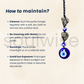 Natural Peru Pyrite Cluster Hanger with Evil Beads and Evil Eye Charm - Energy-Boosting Crystal for Wealth and Protection from Negative Energy - Home, Office, Car Hanger for Good Luck