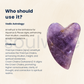 Amethyst Gua Sha Facial Tool – 100% Natural Stone Face Massager for Lymphatic Drainage, Anti-Aging, and Skin Tightening