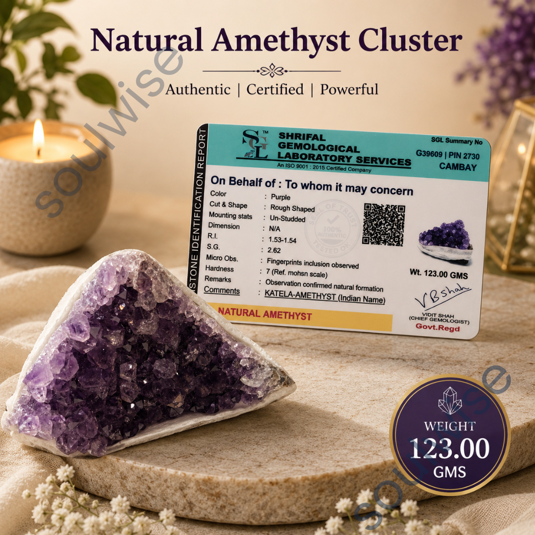 Natural Uruguay Amethyst Cluster Raw Geode Stone – Authentic Purple Crystal for Home Decor, Meditation & Positive Energy