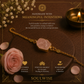 Rough Rose Quartz Rakhi Cum Bracelet – Natural Crystal Rakhi Bracelet for Love, Harmony, Emotional Healing & Positive Energy